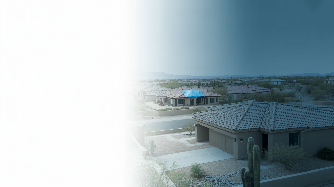 Arizona suburban neighborhood with residential properties
